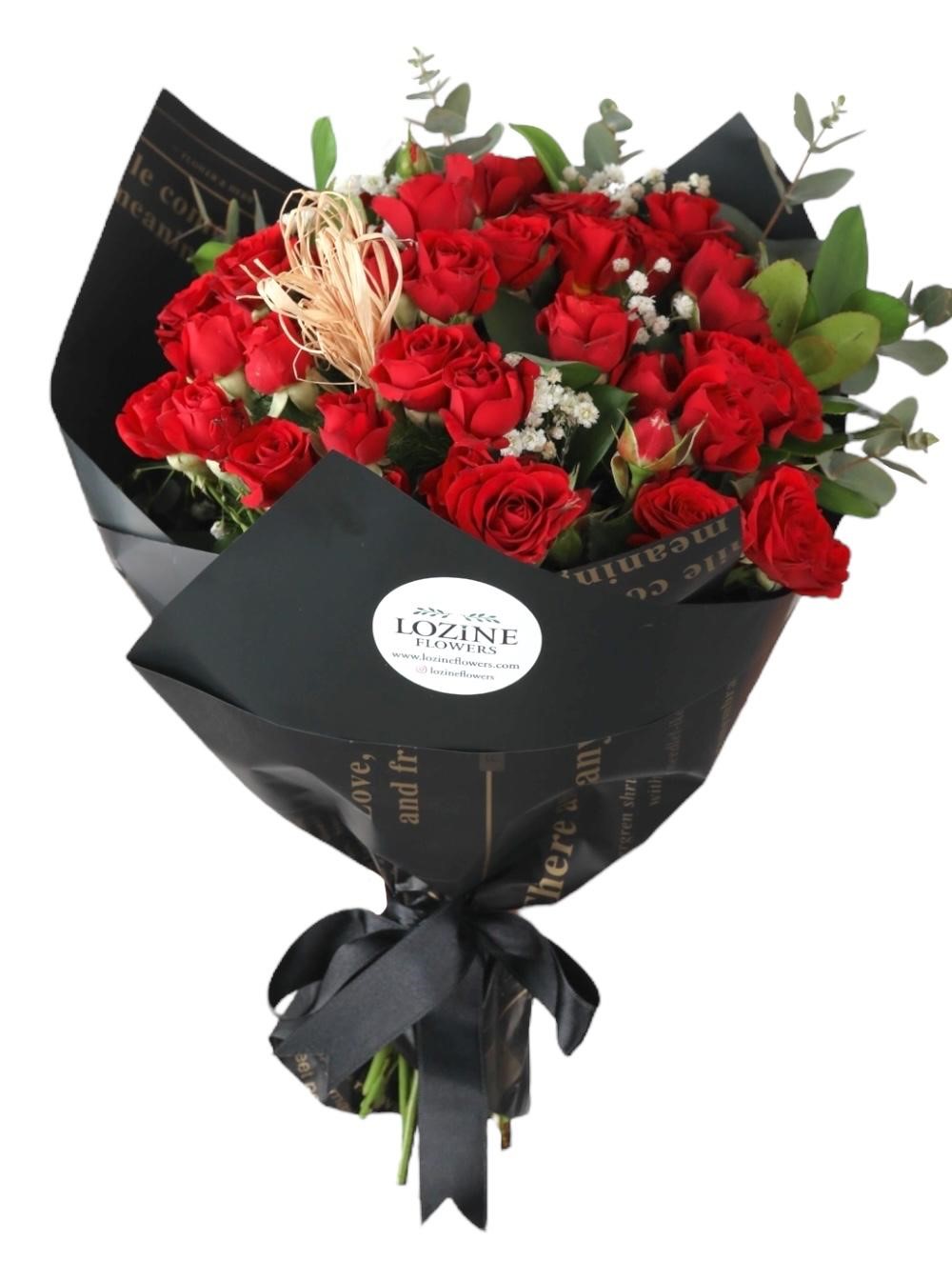 Kırmızı Çardak Gül Buketi