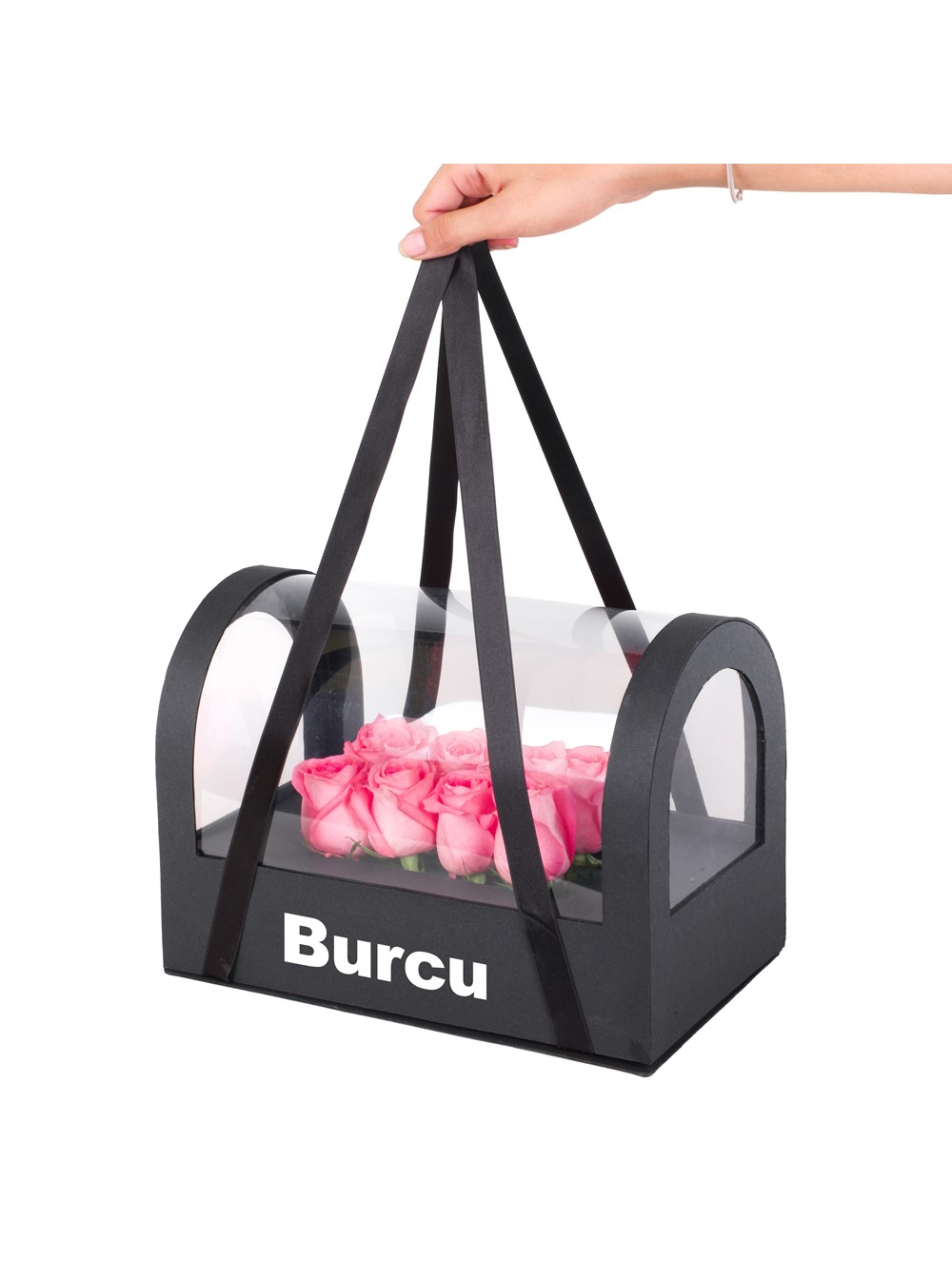 Siyah Çantada Pembe Gül