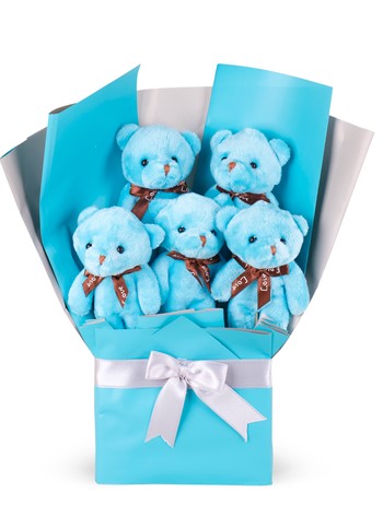 Turkuaz Mavi Peluş Buketi