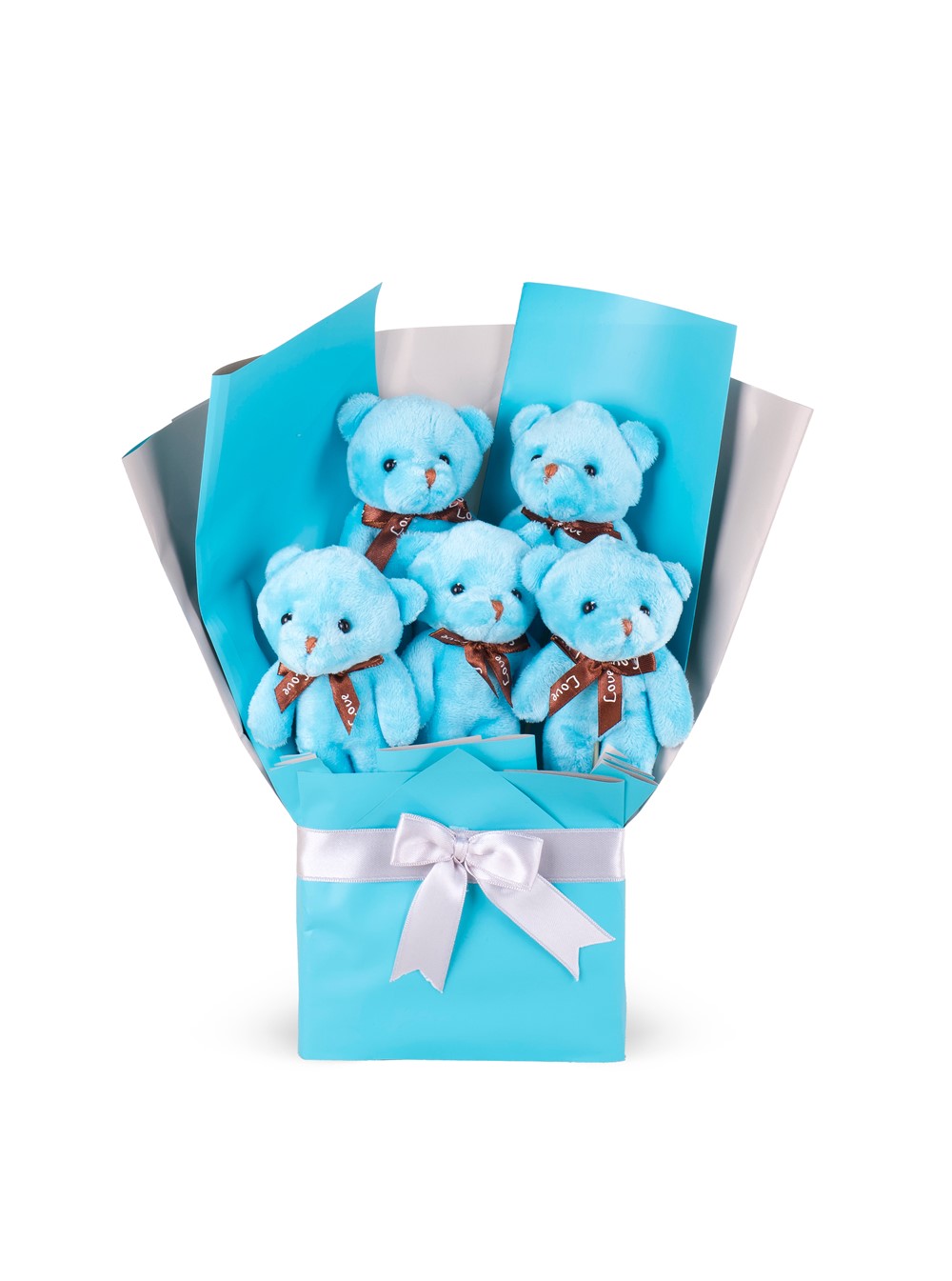 Turkuaz Mavi Peluş Buketi