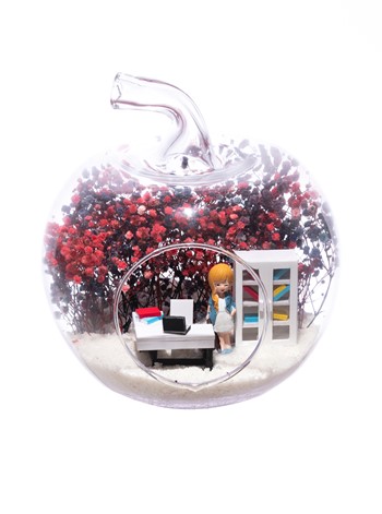 Teraryum Mini Yeni İş Kadın Sarışın Mavi Ceketli-Cipsomiks