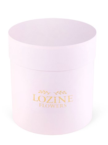 Yuvarlak Büyük Pembe Kutuda Kırmızı Güller