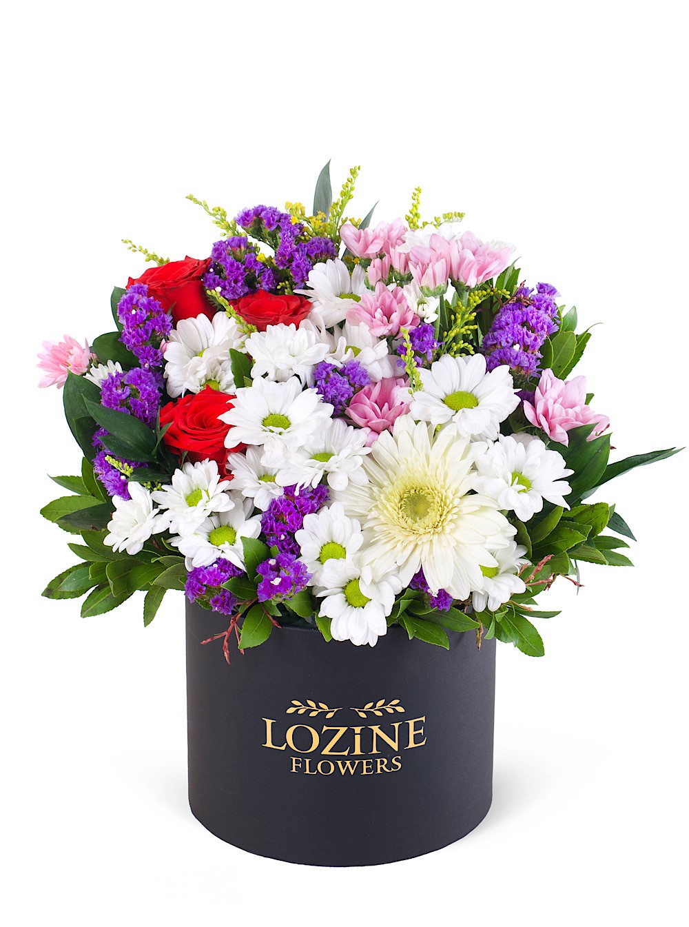 Kutuda Papatya Ve Kırmızı Gül