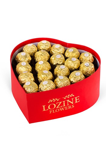 Kırmızı Kutuda  Ferrero Rocher Çikolatalar