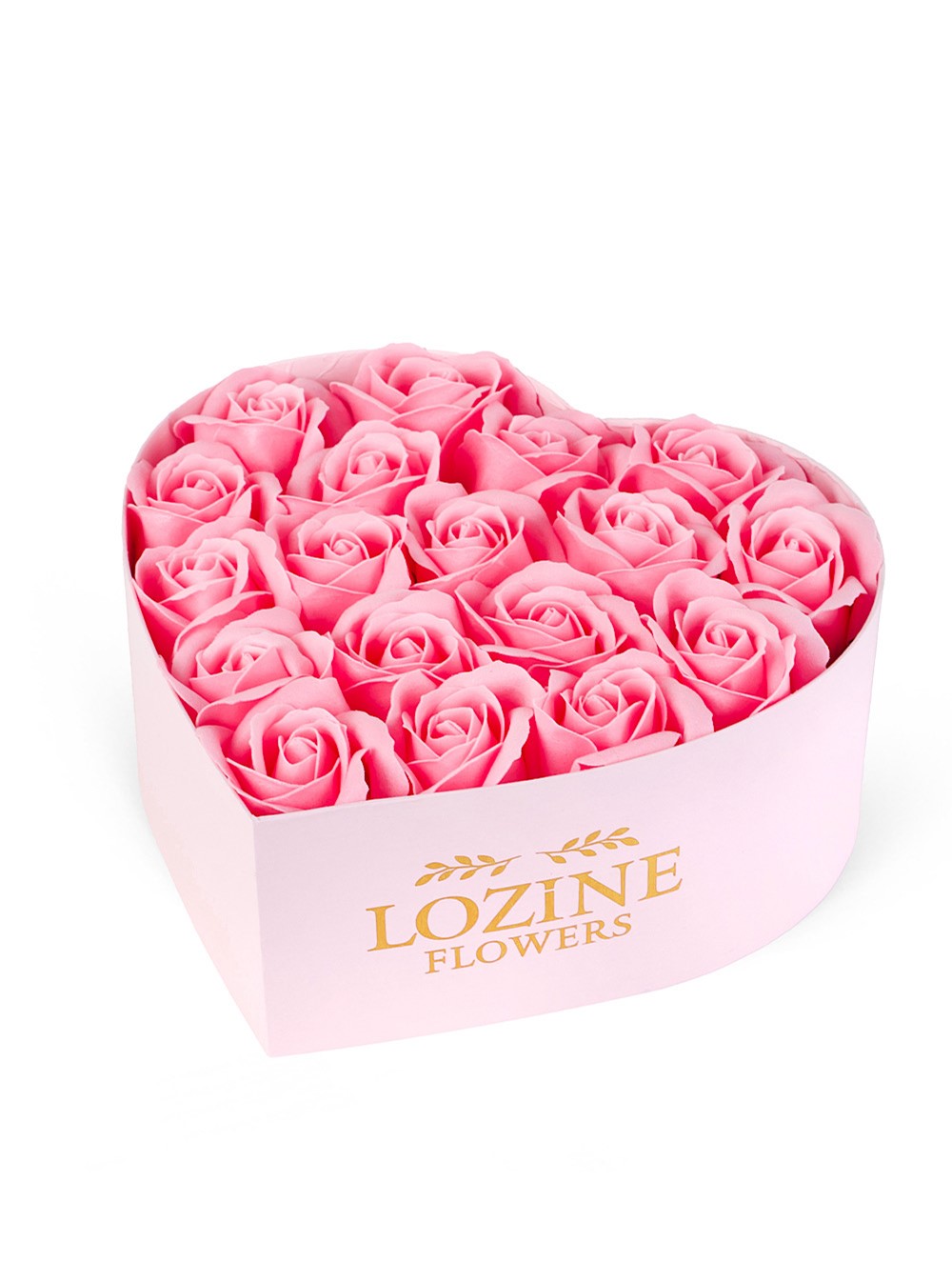 Kalp Kutuda Pembe Yapay Güller