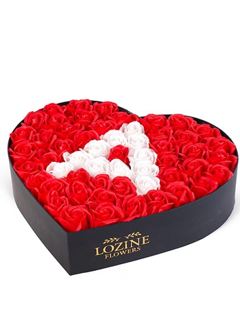 Kişiye Özel Dev Kalp Kutuda Yapay Gül