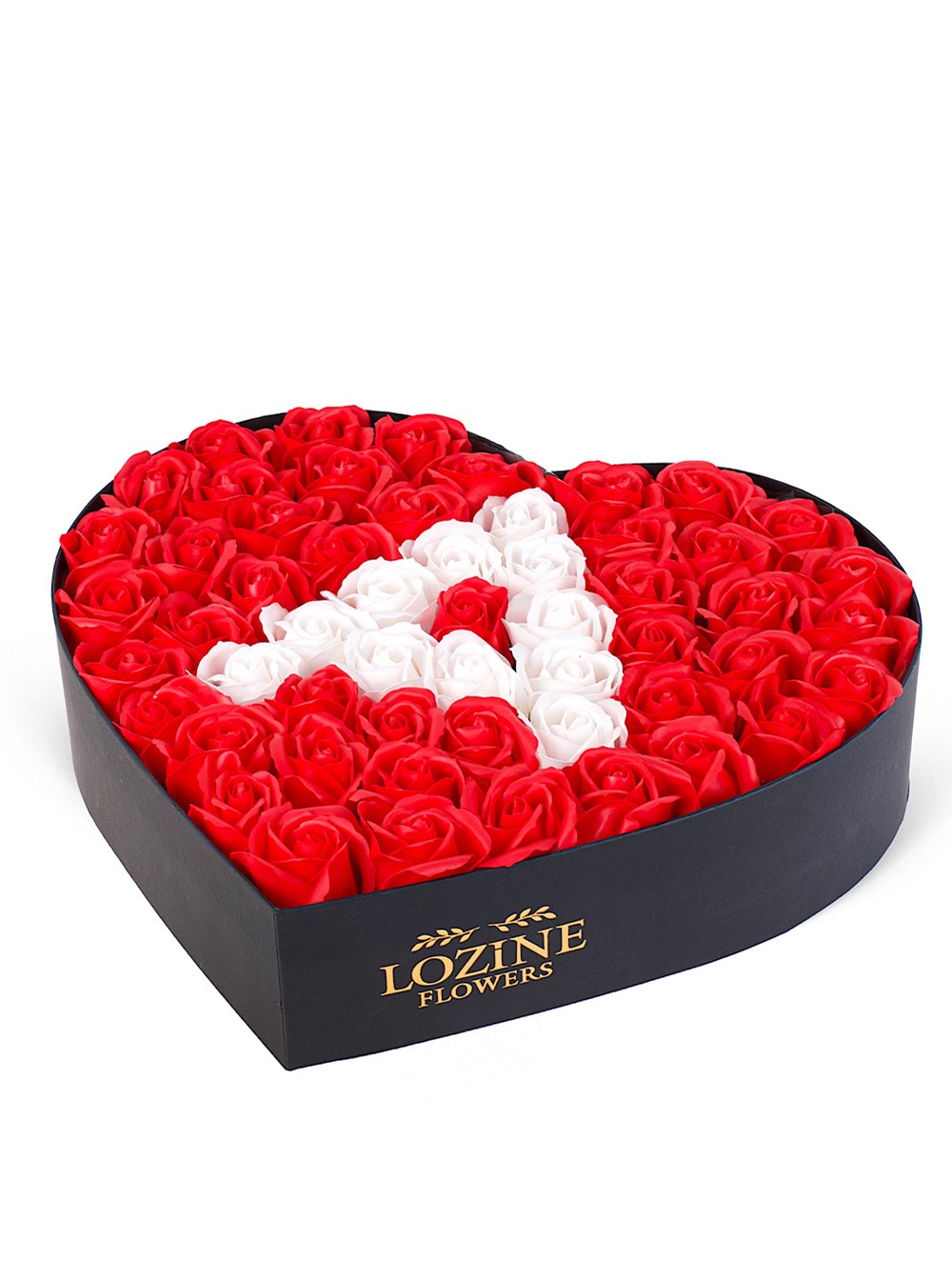 Kişiye Özel Dev Kalp Kutuda Yapay Gül