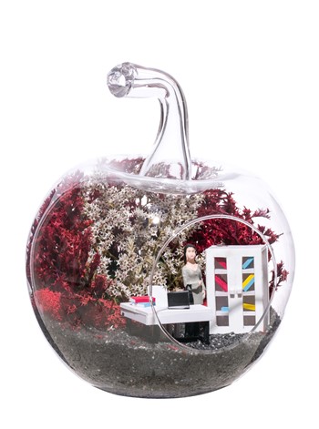 Teraryum Mini Yeni İş Kadın - Gri Elbiseli