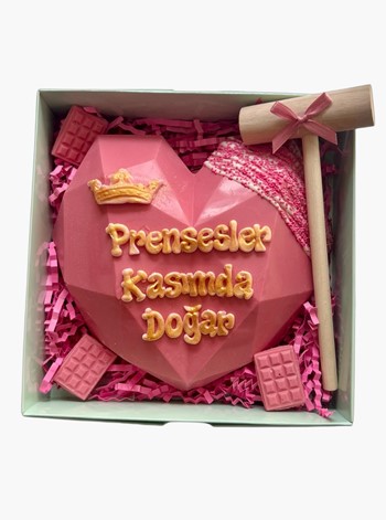 Prenseslere Özel Kırmalı Pinyata Çikolata (Pembe)